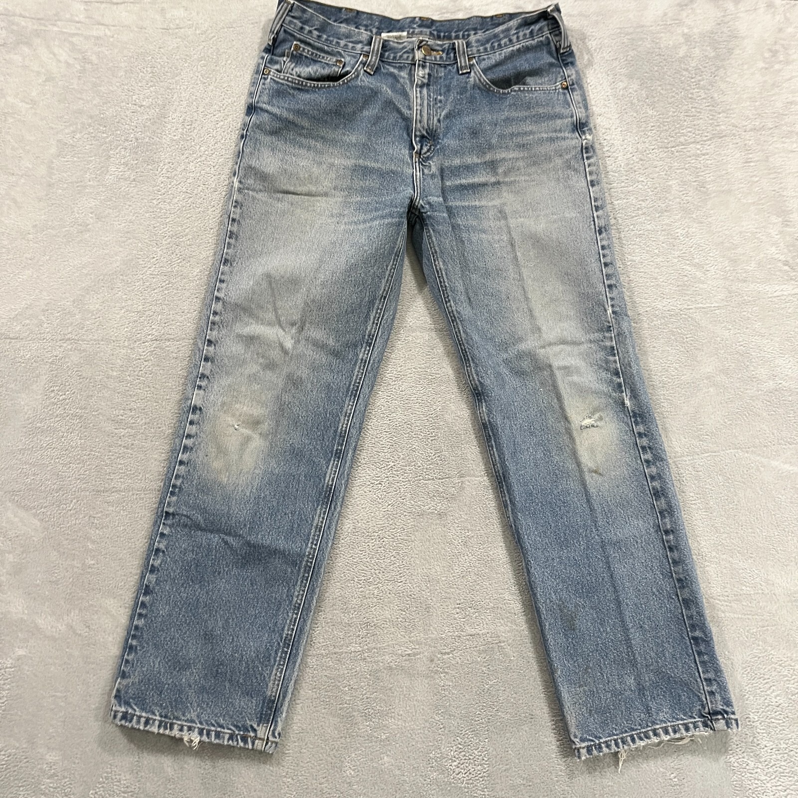Carhartt Jeans Men's 35x31* Relaxed Fit Straight Leg Blue B460 Dps Y2k Vintage